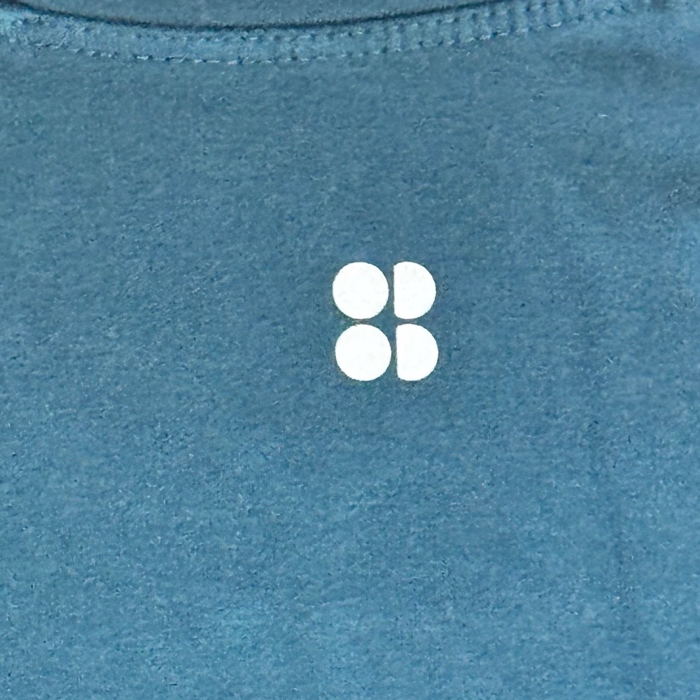 Sweaty Betty Athlete Seamless Top S Teal Bamboo Long Sleeve Yoga Workout Shirt - Picture 6 of 6
